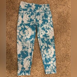 Athleta Kids Tie-Dye Leggings - Blue and White
